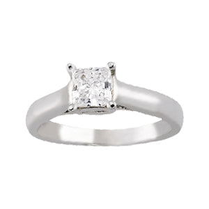 18K White Gold 3/4 CT Diamond Trellis Engagement Ring
