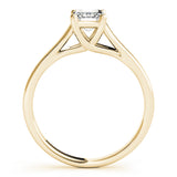 14K Yellow Gold 1 CT Emerald Diamond Engagement Ring