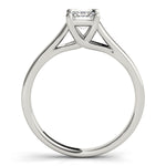 Emerald Diamond Solitaire Engagement Ring