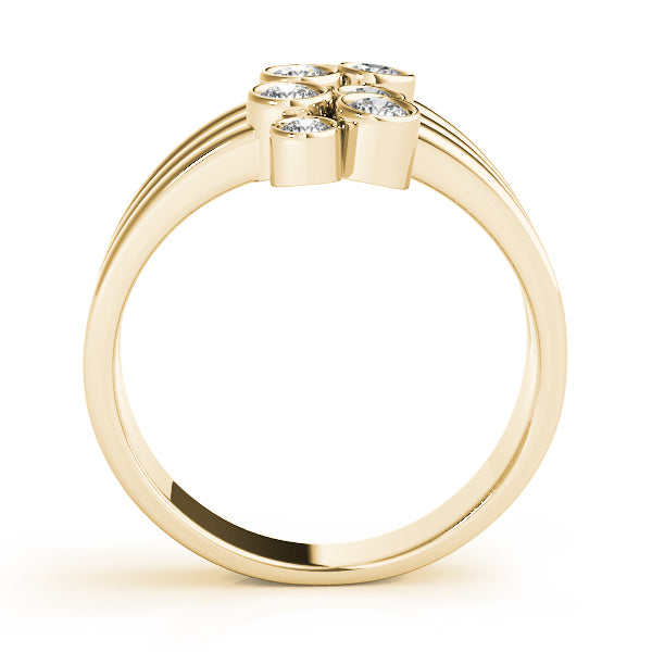 14K Yellow Gold Multi-Diamond Fashion Ring