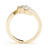 14K Yellow Gold Round Diamond Fashion Ring
