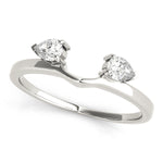 Pear Diamond 14K White Gold Wedding Band