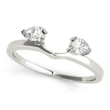 Pear Diamond 14K White Gold Wedding Band