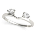 Pear Diamond 14K White Gold Wedding Band
