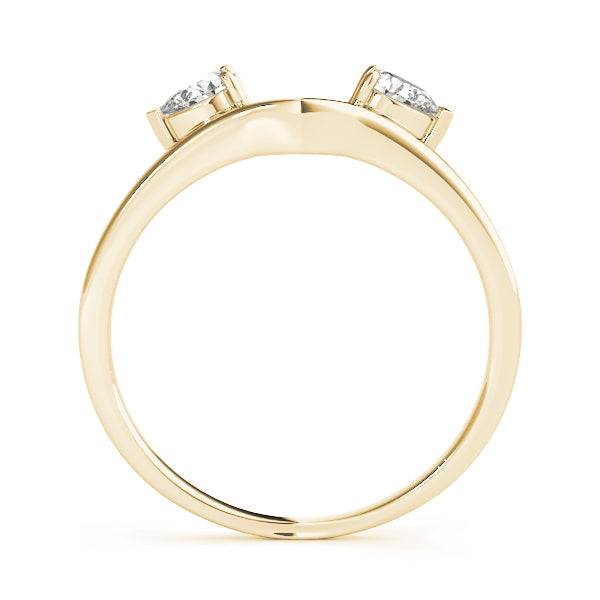 14K Yellow Gold Pear Diamond Wedding Ring