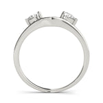 Pear Diamond 14K White Gold Wedding Band