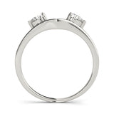 Pear Diamond 14K White Gold Wedding Band