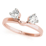 14K Rose Gold Round Diamond Wedding Ring