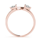 14K Rose Gold Trillion Diamond Wedding Ring