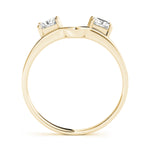 14K Yellow Gold Square Diamond Wedding Ring