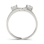 Square Diamond 2-Stone Wedding Ring