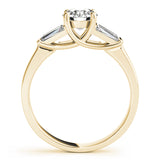 14K Yellow Gold Round Diamond Engagement Ring