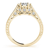 18K Yellow Gold Vintage Diamond Engagement Ring
