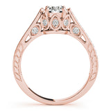 Rose Gold 1 CT Vintage Diamond Engagement Ring