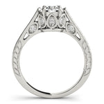 Vintage 0.8CT Round Diamond Engagement Ring