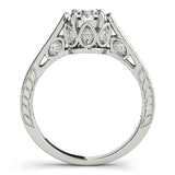 Vintage 0.8CT Round Diamond Engagement Ring