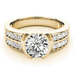 18K Yellow Gold 1.25ctw PavÃ© Diamond Engagement Ring