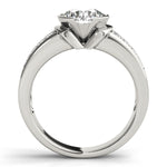 Round Diamond Pave Engagement Ring