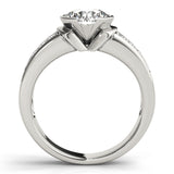 Round Diamond Pave Engagement Ring