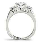 Round Diamond Three Stone Engagement Ring