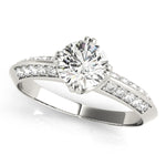Round Diamond Pave Engagement Ring