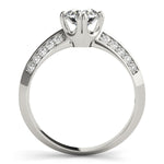 Round Diamond Pave Engagement Ring