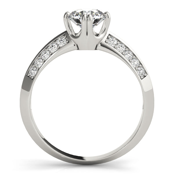 Platinum 1 CT Diamond Pave Engagement Ring