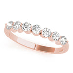 14K Rose Gold Round Diamond Wedding Ring