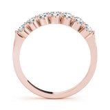 14K Rose Gold Round Diamond Wedding Ring