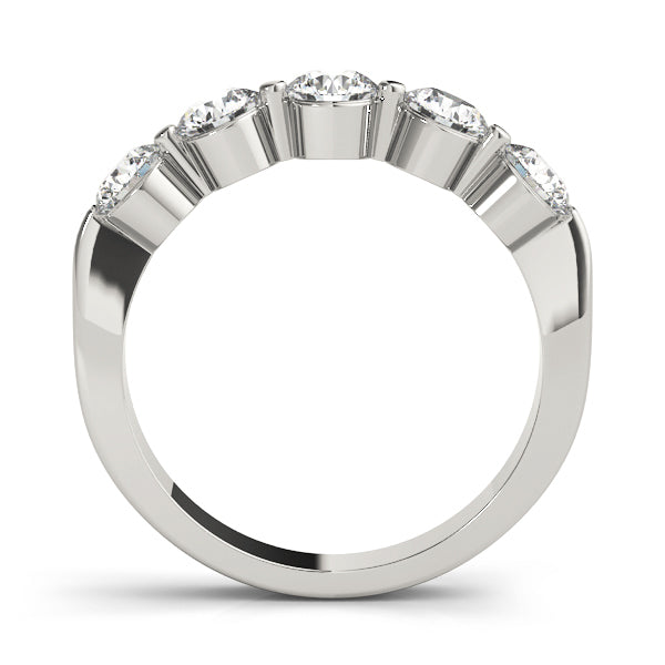 Multi-Diamond 14K Gold Wedding Ring