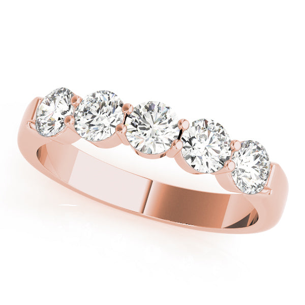 14K Rose Gold Diamond Wedding Ring