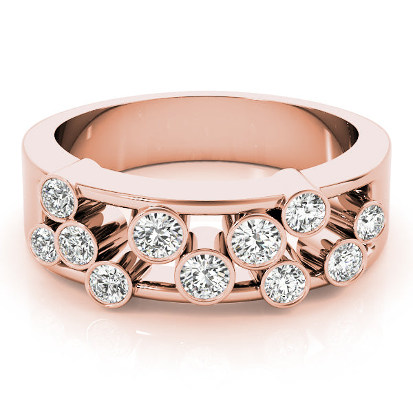 Rose Gold Multi-Stone Diamond Fashion Ring