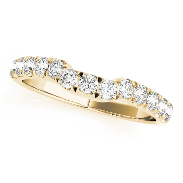 18K Yellow Gold 3/8 ct Diamond Wedding Band