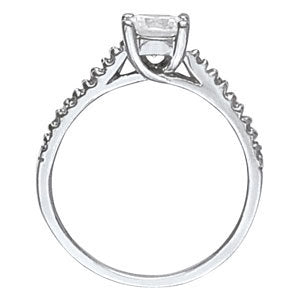 14K White Gold 3/8 ct Diamond Wedding Band
