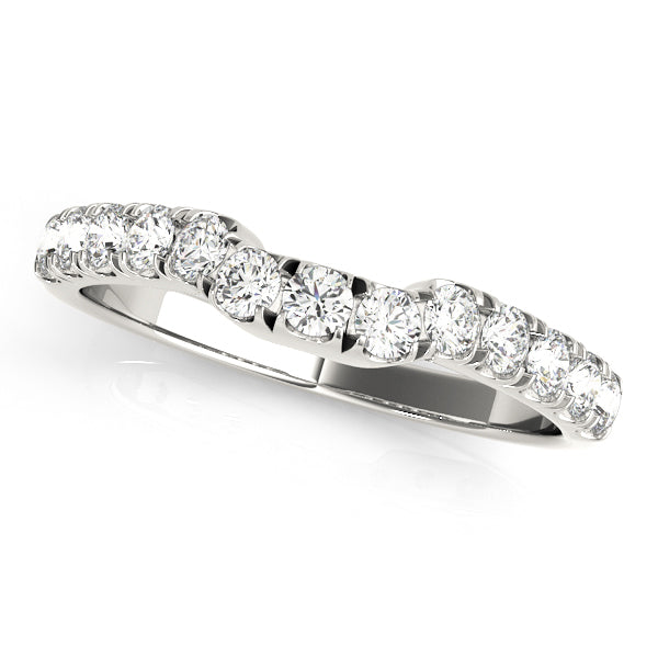 14K White Gold 1/4 ct Diamond Wedding Band