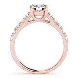 14K Rose Gold 1 CT Diamond Single Row Engagement Ring