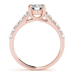 14K Rose Gold Diamond Trellis Engagement Ring