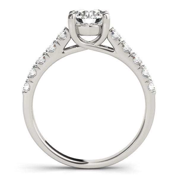 Round Diamond Single Row Engagement Ring