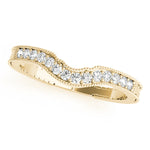 14K Yellow Gold 1/5 ct Diamond Wedding Band