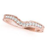 14K Rose Gold Diamond Wedding Band
