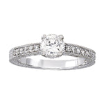 Vintage 1.0 CT Round Diamond Engagement Ring
