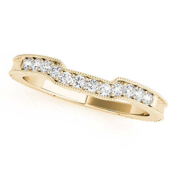 14K Yellow Gold 0.15ctw Diamond Wedding Band