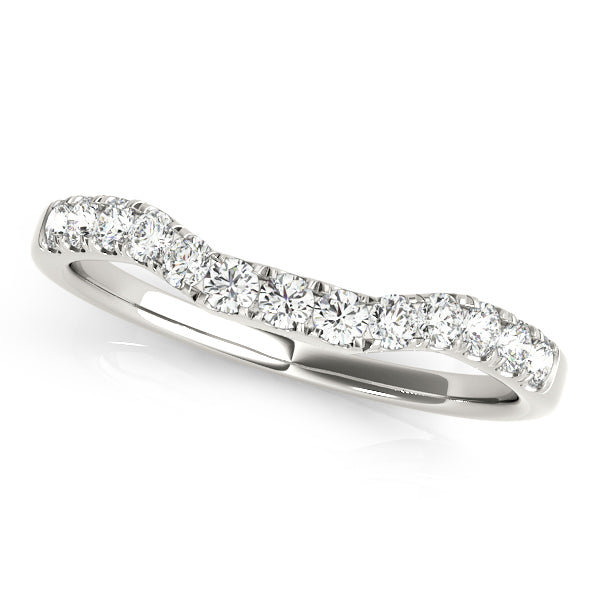 18K White Gold Diamond Wedding Band