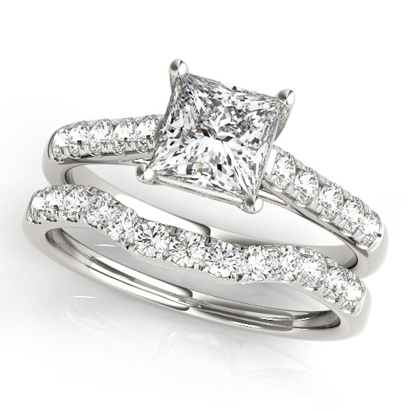 Diamond Trellis Engagement Ring in 14K Gold