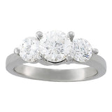 1 CT Round Diamond Three Stone Engagement Ring