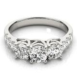 0.5 CT Round Diamond Three Stone Engagement Ring