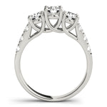 0.5 CT Round Diamond Three Stone Engagement Ring