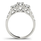 0.5 CT Round Diamond Three Stone Engagement Ring