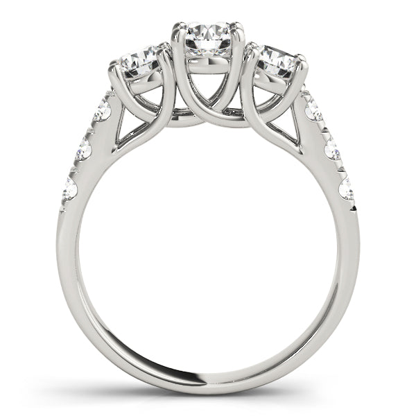 0.5 CT Round Diamond Three Stone Engagement Ring