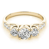14K Yellow Gold 0.5ctw Round Diamond Engagement Ring